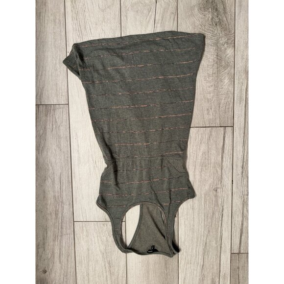 Hurley Womens Small Striped Racerback Cover-Up Dress Green/Gray With Pink Stripe - Picture 5 of 5